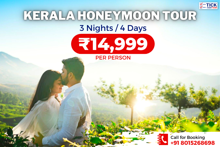 <h5>Kerala Honeymoon Package – ₹14,999 / Person</h5>
